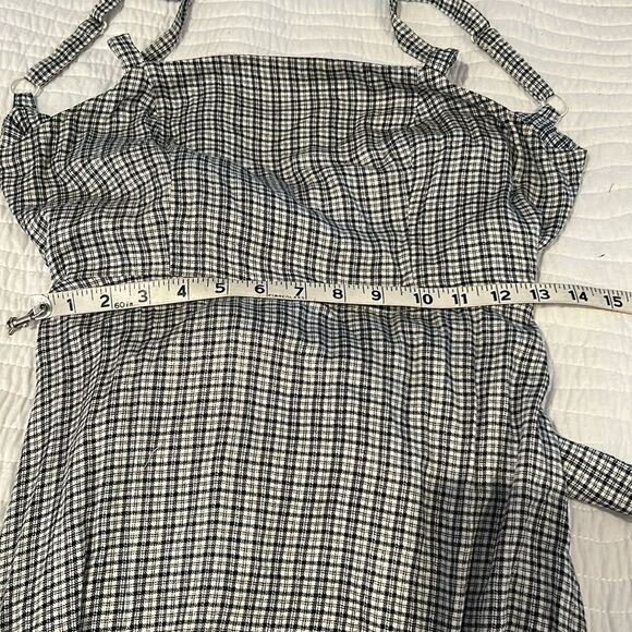 Urban Outfitter Gingham Black/White with Open Back Midi Dress Size S - Picture 7 of 10